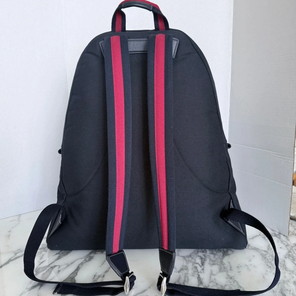 Gucci Large Crest-Print Backpack in Blue Fabric, 821643
